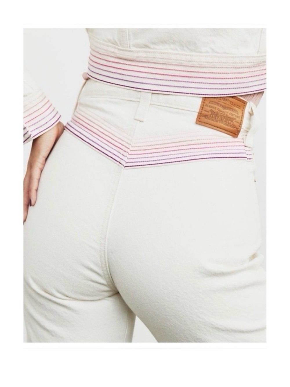 Levi’s ribcage straight pride white jeans. Size 27